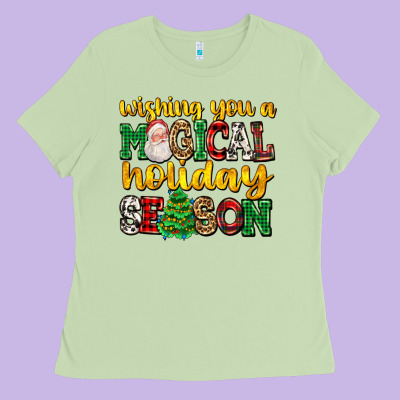 Wishing You A Magical Season Ladies Tee Designed By Adodesignshop