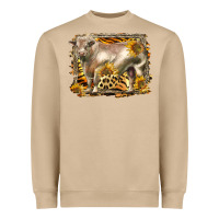 Mushroom western charolais bull Heavyweight Sweatshirt - LillyAllenDesigns