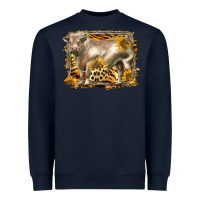 Navy western charolais bull Heavyweight Sweatshirt - LillyAllenDesigns