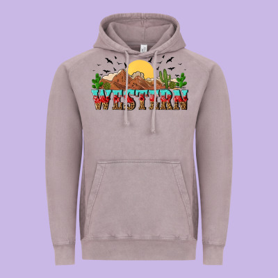 Western Vintage Hoodie Designed By Nancycooperartshop