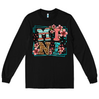 Black floral leopard frame mini Long Sleeve Tee - LillyAllenDesigns