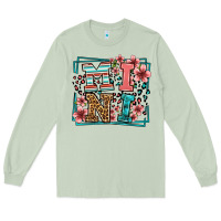 Matcha floral leopard frame mini Long Sleeve Tee - LillyAllenDesigns