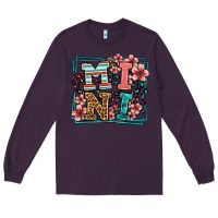Plum floral leopard frame mini Long Sleeve Tee - LillyAllenDesigns