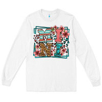 White floral leopard frame mini Long Sleeve Tee - LillyAllenDesigns