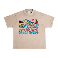French Oak this teacher wears her her on her sleeve Urban Heavy Tee - NancyCooperArtShop
