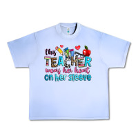 Grape Ice this teacher wears her her on her sleeve Urban Heavy Tee - NancyCooperArtShop
