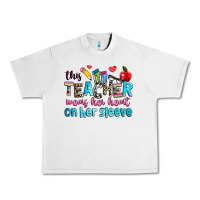 Lunar Rock this teacher wears her her on her sleeve Urban Heavy Tee - NancyCooperArtShop