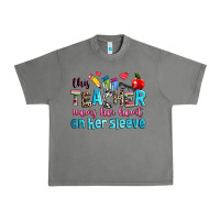 Tornado this teacher wears her her on her sleeve Urban Heavy Tee - NancyCooperArtShop