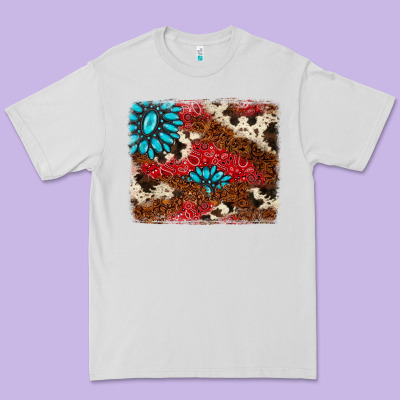 Gemstone Cowhide Background Premium Tee Designed By Adodesignshop
