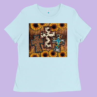 Cross Tumbler Ladies Tee Designed By Jahusdesignshop