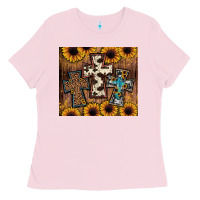 Bubblegum Pink cross tumbler Ladies Tee - JahusDesignShop