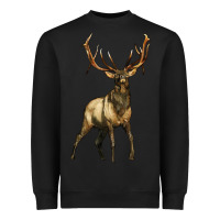 Black elk deer Heavyweight Sweatshirt - LillyAllenDesigns
