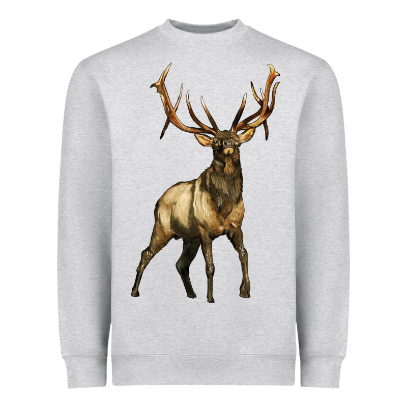 Elk Deer Heavyweight Sweatshirt by LillyAllenDesigns | Teevron