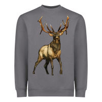 Storm elk deer Heavyweight Sweatshirt - LillyAllenDesigns