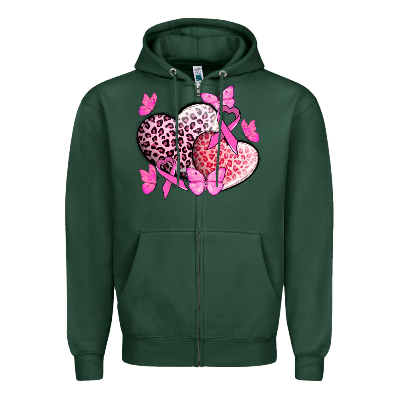 Cancer Hearts Cancer Awaneress Zipper Hoodie by HowdyJamesFarm | Teevron