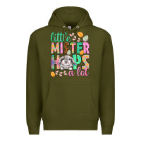 Army Green Little mister hops a lot Easter Day Premium Hoodie - HowdyJamesFarm