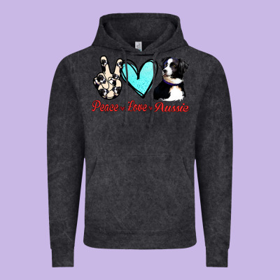 Peace Love Aussie Vintage Hoodie Designed By Jasminsmagicworld