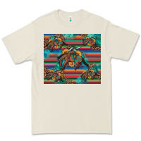Bone bucking bronco serape turquoise Premium Tee - Artiststas