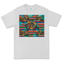 Dove Grey bucking bronco serape turquoise Premium Tee - Artiststas