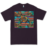 Plum bucking bronco serape turquoise Premium Tee - Artiststas