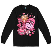 Black retro valentines day Long Sleeve Tee - LillyAllenDesigns