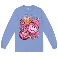 Colony Blue retro valentines day Long Sleeve Tee - LillyAllenDesigns