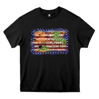 Black American flag halloween background Heavy Core Tee - JahusDesignShop