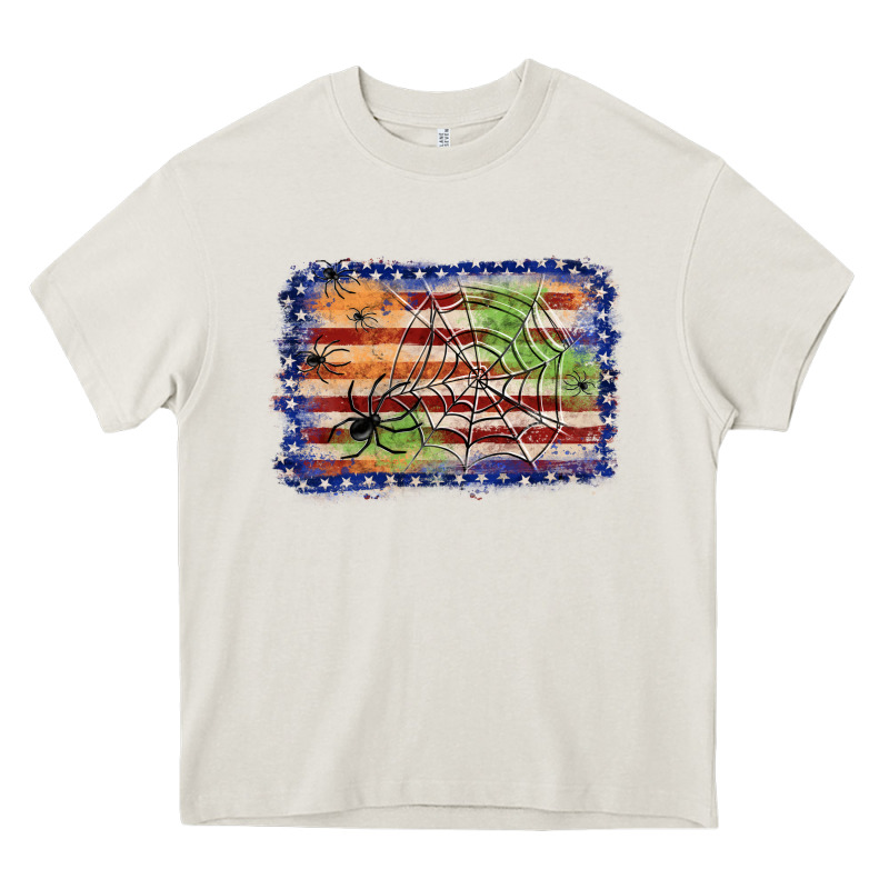 American Flag Halloween Background Heavy Core Tee by JahusDesignShop | Teevron