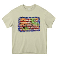Mossy American flag halloween background Heavy Core Tee - JahusDesignShop