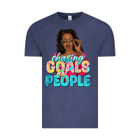 Vintage Denim chasing goals not people Vintage Tee - NancyCooperArtShop