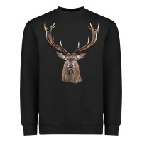 Black elk deer head Heavyweight Sweatshirt - LillyAllenDesigns