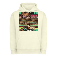 Pigment Pistachio horses seamless pattern Urban Hoodie - BundleAndBundleShop