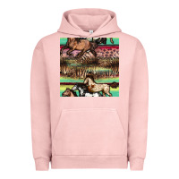 Pigment Salmon horses seamless pattern Urban Hoodie - BundleAndBundleShop