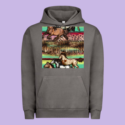 Horses Seamless Pattern Urban Hoodie Designed By Bundleandbundleshop