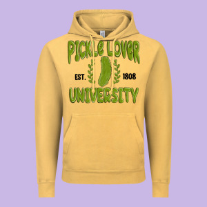 Pickle Lover University Vintage Hoodie Designed By Maliassmallbusiness
