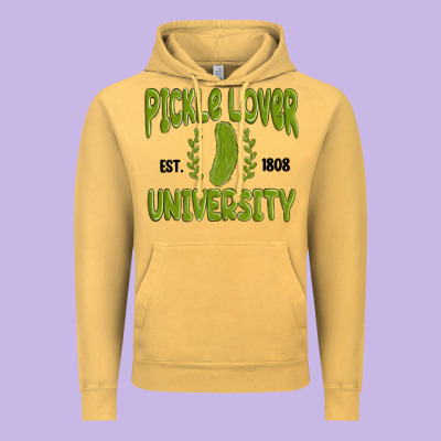 Pickle Lover University Vintage Hoodie Designed By Maliassmallbusiness