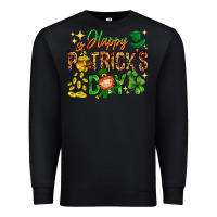 Black Happy St. Patrick's Day Premium Sweatshirt - HowdyJamesFarm
