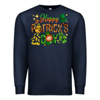 Navy Happy St. Patrick's Day Premium Sweatshirt - HowdyJamesFarm
