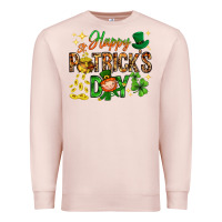 Pale Pink Happy St. Patrick's Day Premium Sweatshirt - HowdyJamesFarm