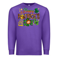 Purple Happy St. Patrick's Day Premium Sweatshirt - HowdyJamesFarm