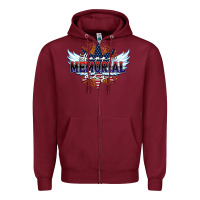 Burgundy happy memorial day Zipper Hoodie - HowdyJamesFarm