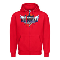 Red happy memorial day Zipper Hoodie - HowdyJamesFarm