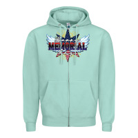 Seafoam happy memorial day Zipper Hoodie - HowdyJamesFarm