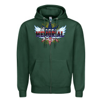 Sports Green happy memorial day Zipper Hoodie - HowdyJamesFarm