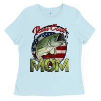 Baby Blue reel cool mom fishing Ladies Tee - Jasminsmagicworld