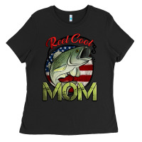 Black reel cool mom fishing Ladies Tee - Jasminsmagicworld