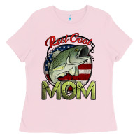 Bubblegum Pink reel cool mom fishing Ladies Tee - Jasminsmagicworld