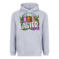 Heather Grey happy easHappy Easter y'all Easter Day Heavyweight Hoodie - CowGirlArtShop