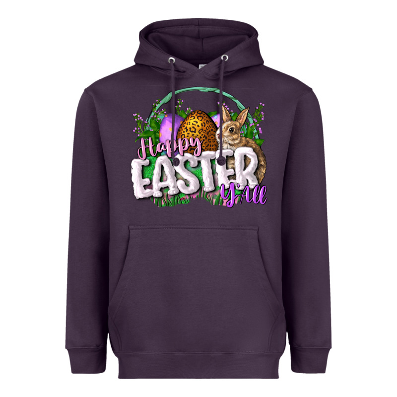 Happy Eashappy Easter Y'all Easter Day Heavyweight Hoodie by CowGirlArtShop | Teevron