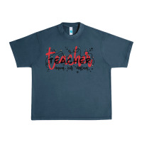 Midnight Navy christmas teacher Urban Heavy Tee - MaliasSmallBusiness